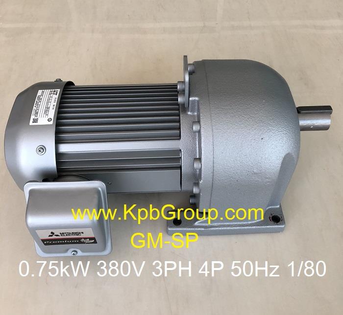 MITSUBISHI Geared Motor GM-SP, 0.75kW 380V 3PH 4P 50Hz 1/80 MITSUBISHI GM-SP  274917